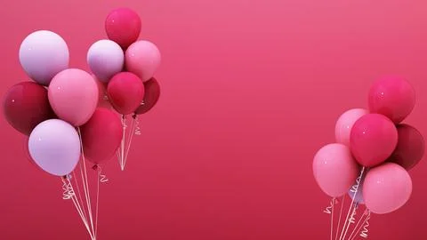 Set of colorful balloons with empty space for text. Realistic background for  Stock Illustration