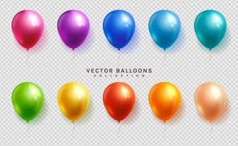 Set of colorful balloons. Vector. Stock Illustration