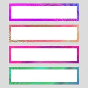 Set of colorful banner frames イラスト素材