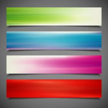 Set of colorful banners Stock Illustration