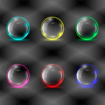 Set of colorful bubbles Stock Illustration