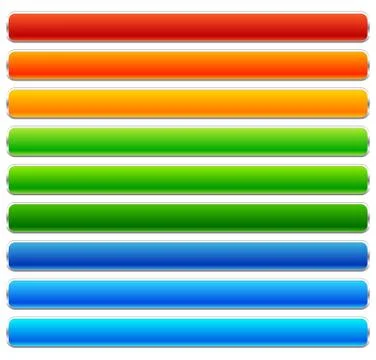 Set of colorful button / banner backgrounds with empty space Ilustración de archivo