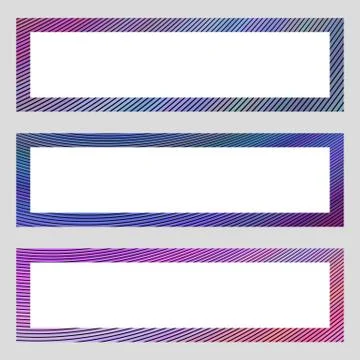 Set of colorful design banner frames イラスト素材