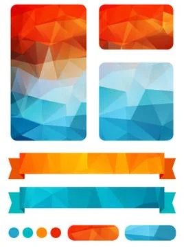 Set of colorful design elements Stock Illustration