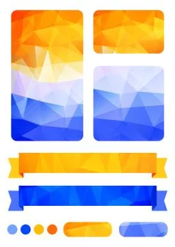 Set of colorful design elements Stock Illustration