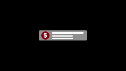 Set of colorful dollar sign notification bars and skeleton loader elements .. 스톡 동영상 336880539