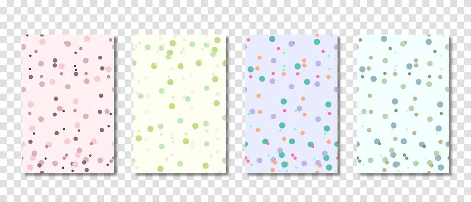 Set of colorful dots seamless pattern. Seamless vector pattern with dots. Col Stock Illustration