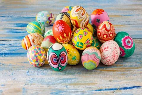 Set of colorful easter egg Foto stock