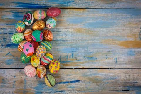 Set of colorful easter egg Stock Photos