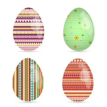 Set of colorful Easter eggs Stock Illustration