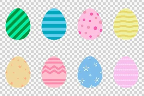 Set of colorful easter eggs Иллюстрация