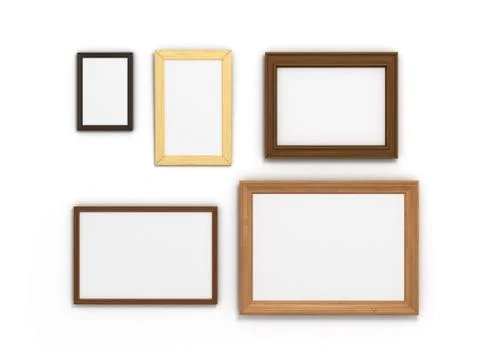 Set of colorful frames of different sizes on a white background Stock Illustration