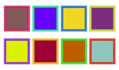 Set of colorful frames Ilustración de archivo