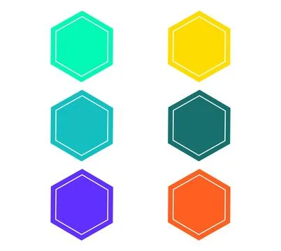 Set of colorful geometric shapes in vector illustration with polygonal Ilustración de archivo