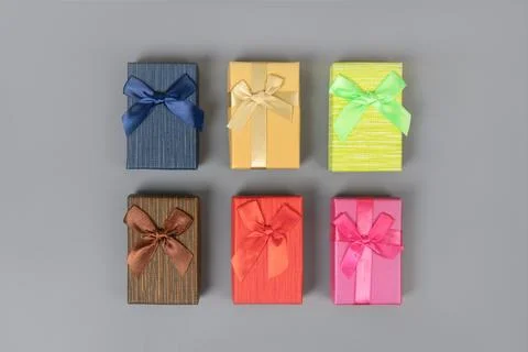Set of colorful gift boxes Stock Photos