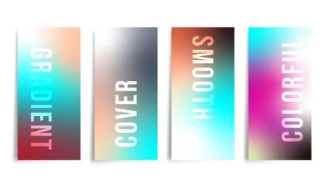 Set of colorful gradient background for printing products Stock Illustration