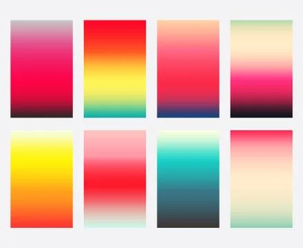 Set of colorful gradient covers template Illustrazione stock