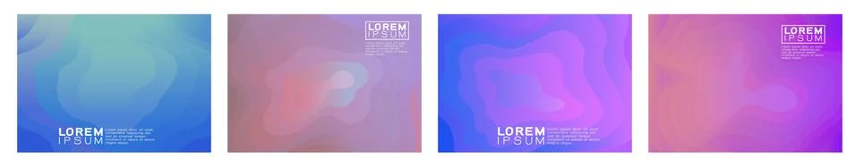 Set of colorful gradient triangle on white background with space. Stock Illustration