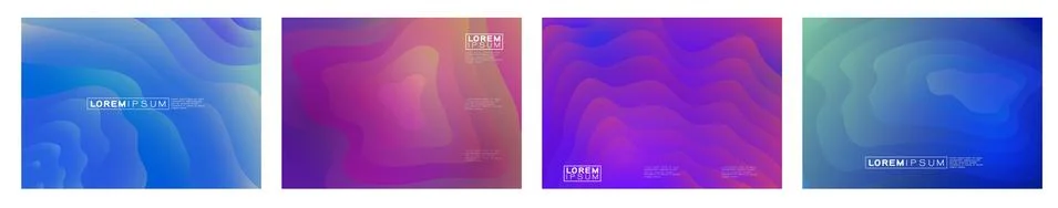 Set of colorful gradient triangle on white background with space. Stock Illustration