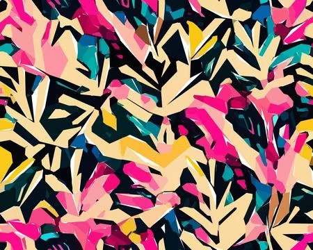 Set of colorful leaf patterns. For web, wallpaper and background. Illustrazione stock