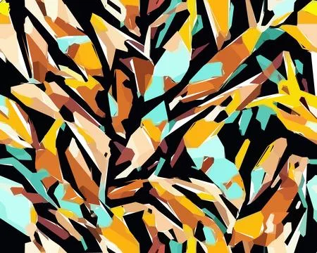Set of colorful leaf patterns. For web, wallpaper and background. イラスト素材