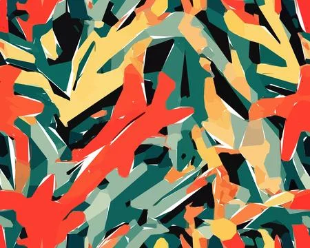 Set of colorful leaf patterns. For web, wallpaper and background. イラスト素材