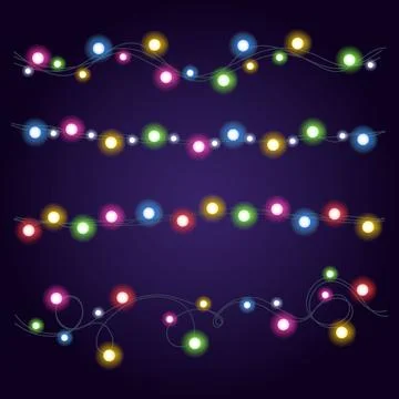 Set of colorful lights Stock Illustration