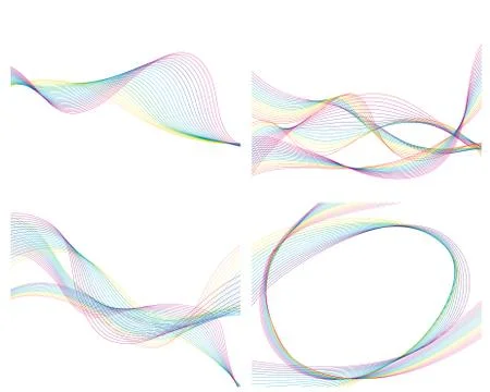 Set of colorful lines Stock Illustration