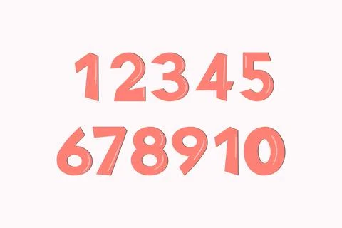 Set of colorful numbers. Vector illustration. Template elements for greeting イラスト素材
