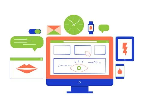 Set of colorful objects Ilustração Stock