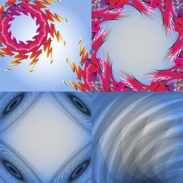 Set of colorful rainbow abstract background. Vector Stock Illustration