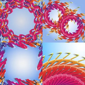 Set of colorful rainbow abstract background. Vector Stock Illustration