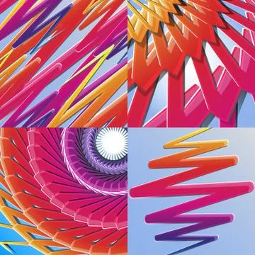Set of colorful rainbow abstract background. Vector Stock Illustration