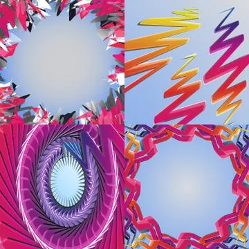 Set of colorful rainbow abstract background. Vector Illustrazione stock