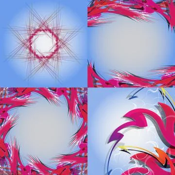 Set of colorful rainbow abstract background. Vector Stockillustratie
