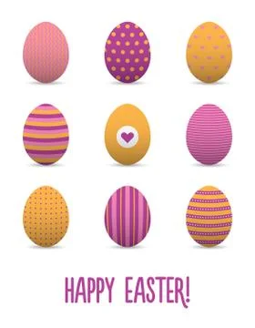Set of colorful realistic easter eggs Stock-Illustration