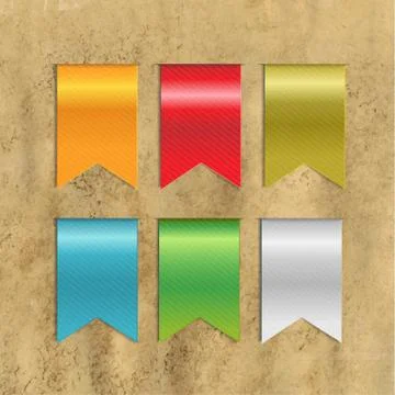Set of colorful ribbons Stock Illustration