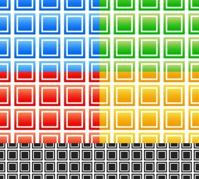 Set of colorful seamlessly repeatable patterns, backgrounds 스톡 일러스트