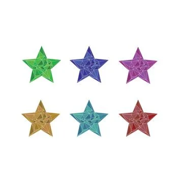 Set of colorful shape of geometry Stock Illustration