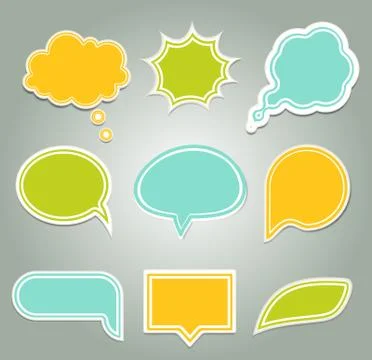 Set of colorful speech bubbles. eps 10 Stock Illustration