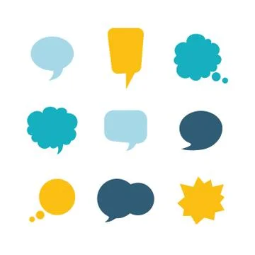 Set of colorful speech bubbles Stock Illustration