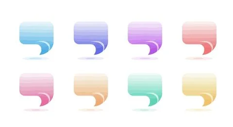A set of colorful speech bubbles Stock Illustration
