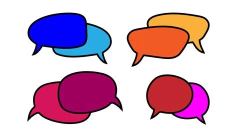 Set of colorful speech bubbles. Vector illustration Stock Illustration