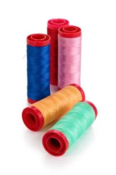 Set of colorful spools. Stock Photos