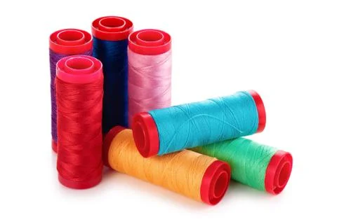 Set of colorful spools. Stock Photos