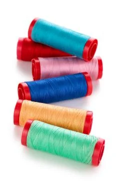 Set of colorful spools. Stock Photos
