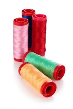Set of colorful spools. Stock Photos