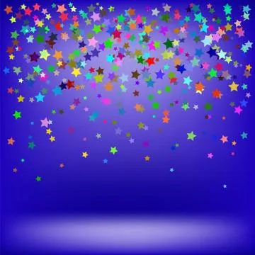 Set of Colorful Stars. Starry Pattern Stock Illustration