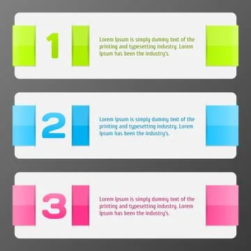 Set of colorful vector banners. Stock Illustration