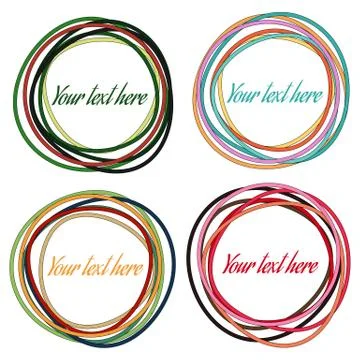 Set of colorful vector circles Stock Illustration